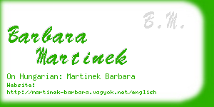barbara martinek business card